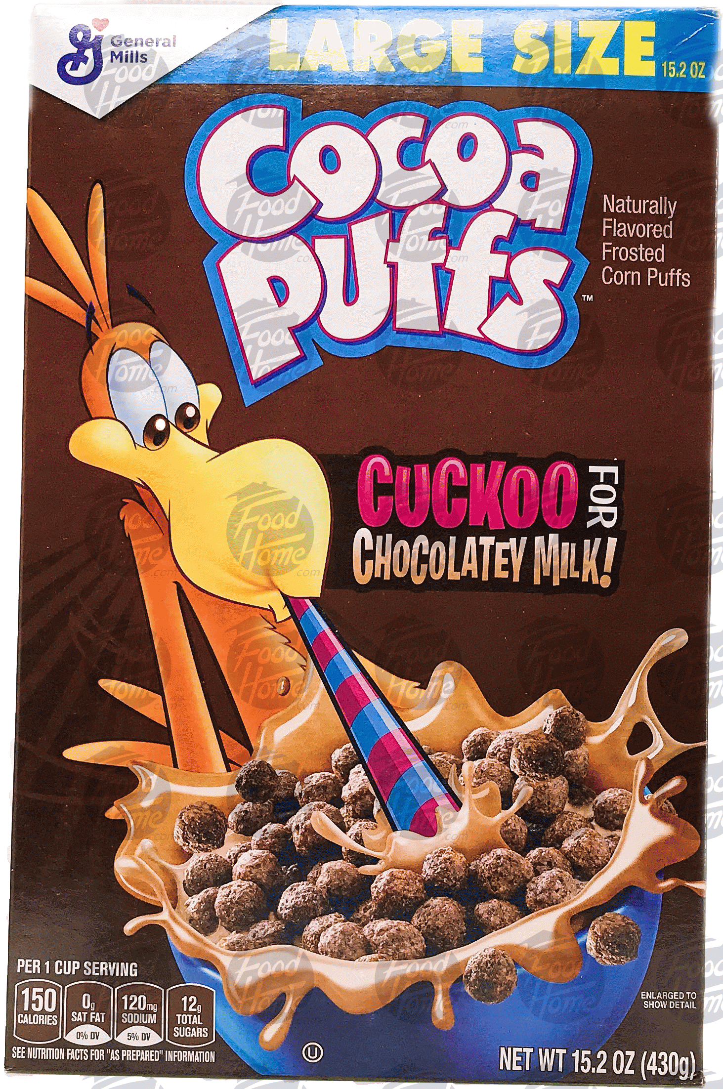 General Mills Large Size cocoa puffs cereal, box Full-Size Picture